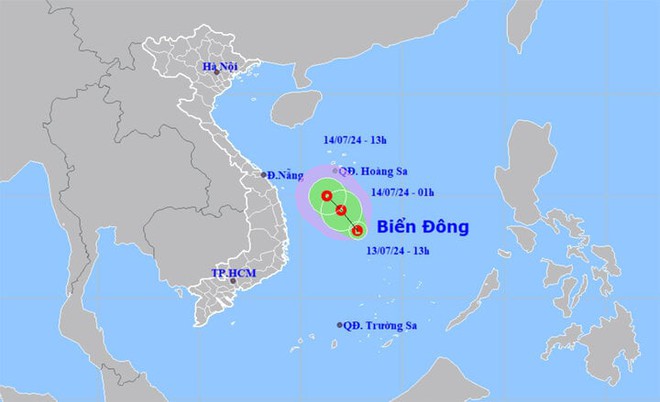 Xuất hiện vùng áp thấp trên Biển Đông, có thể mạnh lên thành áp thấp nhiệt đới - Ảnh 1.