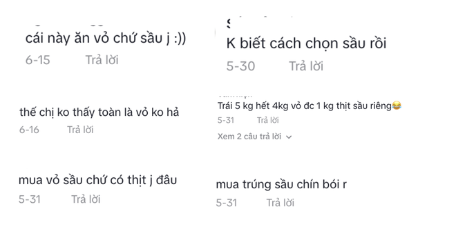 Thôn nữ thị phi nhất TikTok chuyển sang bán sầu riêng, trái 5kg có giá 200k nhưng toàn vỏ là vỏ - Ảnh 6.