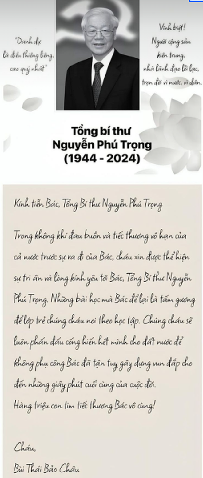 Người trẻ xếp hàng dài vào viếng Tổng Bí thư Nguyễn Phú Trọng: "Thương bác vô cùng, mong bác yên lòng"- Ảnh 12.