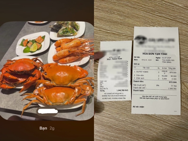 Khách quen bức xúc tố thái độ phục vụ tại nhà hàng hải sản nổi tiếng Hà Nội: Bỏ 1 triệu ăn buffet, bị nhân viên đuổi về giữa chừng - Ảnh 2.