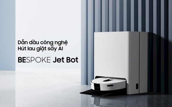 Samsung ra mắt robot hút lau giặt sấy Bespoke Jet Bot, tích hợp công nghệ AI - Ảnh 1.