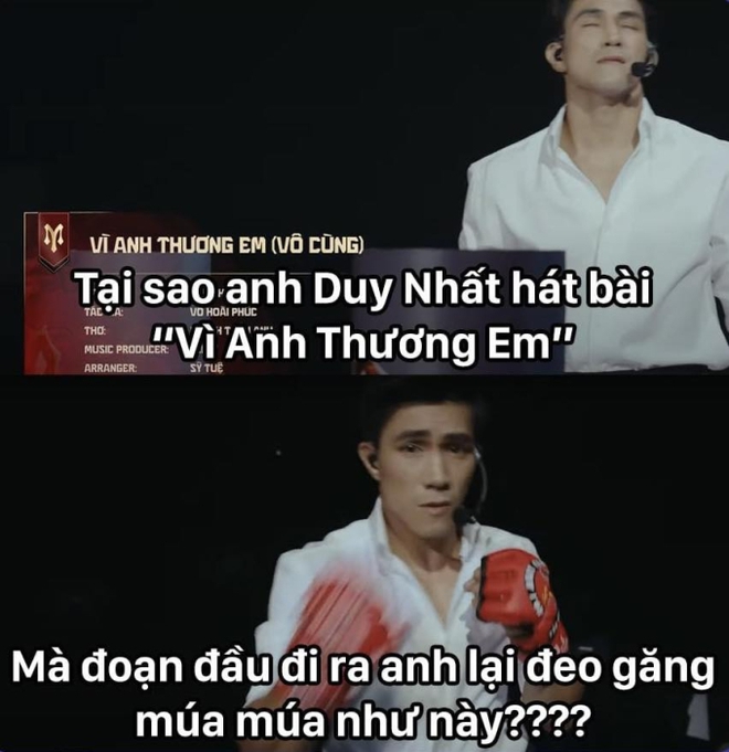 “Độc cô cầu bại” Duy Nhất debut ở Anh Trai Chông Gai, dân tình hoang mang: Hát vì anh thương em tại sao anh lại đeo găng đấm? - Ảnh 3.