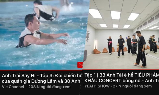 Anh Trai Vượt Ngàn Chông Gai tập 2 có lượt xem trực tiếp trên YouTube tăng gấp 10 lần, có thời điểm còn vượt qua show đối thủ - Ảnh 2.