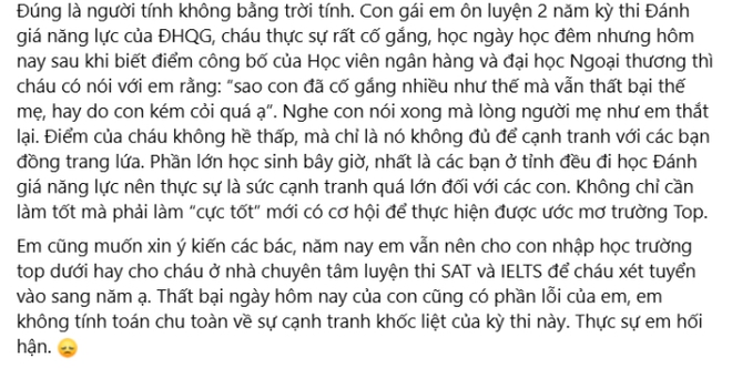 Con dành 2 năm ôn luyện để thi ĐGNL, phụ huynh Hà Nội ngỡ ngàng khi nhận kết quả cuối cùng, giờ chỉ biết trách bản thân - Ảnh 1.