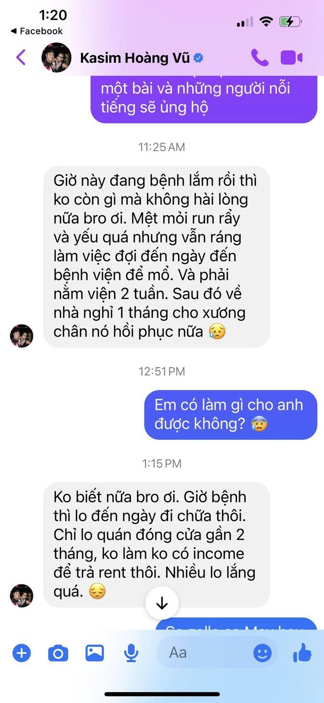 Tình trạng của Kasim Hoàng Vũ: Gầy rộc vì bạo bệnh, mệt mỏi run rẩy, mặt đau đớn không chịu nổi- Ảnh 2.