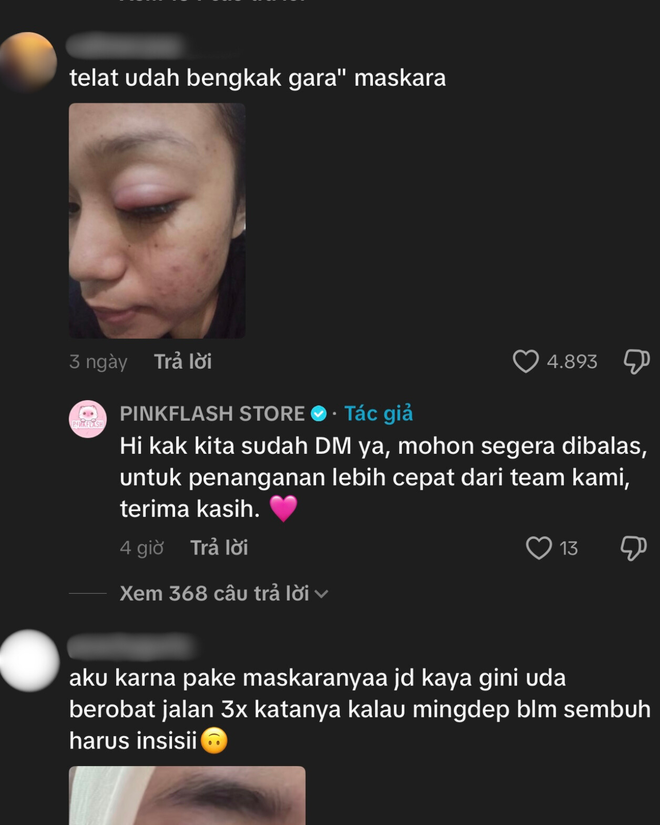 Phấn mắt PINKFLASH dính bê bối lớn: Người dùng bị lẹo mắt hàng loạt, hãng tiêu huỷ, đền tiền gấp đôi- Ảnh 11. Phấn mắt PINKFLASH dính bê bối lớn: Người dùng bị lẹo mắt hàng loạt, hãng tiêu huỷ, đền tiền gấp đôi- Ảnh 11.