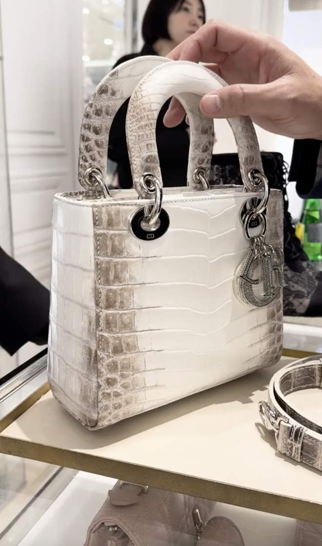 Túi Dior da cá sấu bạch tạng của Mailisa: Cùng gu với Đoàn Di Băng, chồng tặng vợ túi 1 tỷ còn chê quá rẻ- Ảnh 1. Túi Dior da cá sấu bạch tạng của Mailisa: Cùng gu với Đoàn Di Băng, chồng tặng vợ túi 1 tỷ còn chê quá rẻ- Ảnh 1.