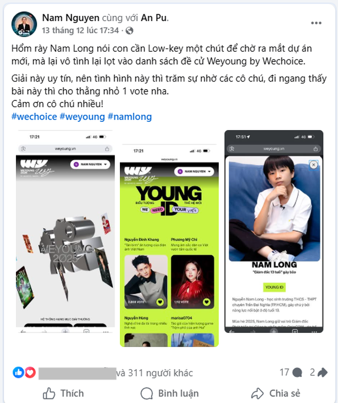 Đường đua Young ID của WeYoung 2025 tăng nhiệt từng giờ: Xem l&agrave; muốn vote!- Ảnh 11.