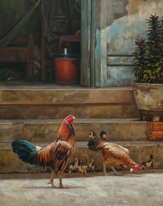 Bức tranh 2 quả thanh long trông thật đến mức "có thể bổ ra ăn được luôn" gây bão mạng: Hé lộ về tác giả- Ảnh 14.