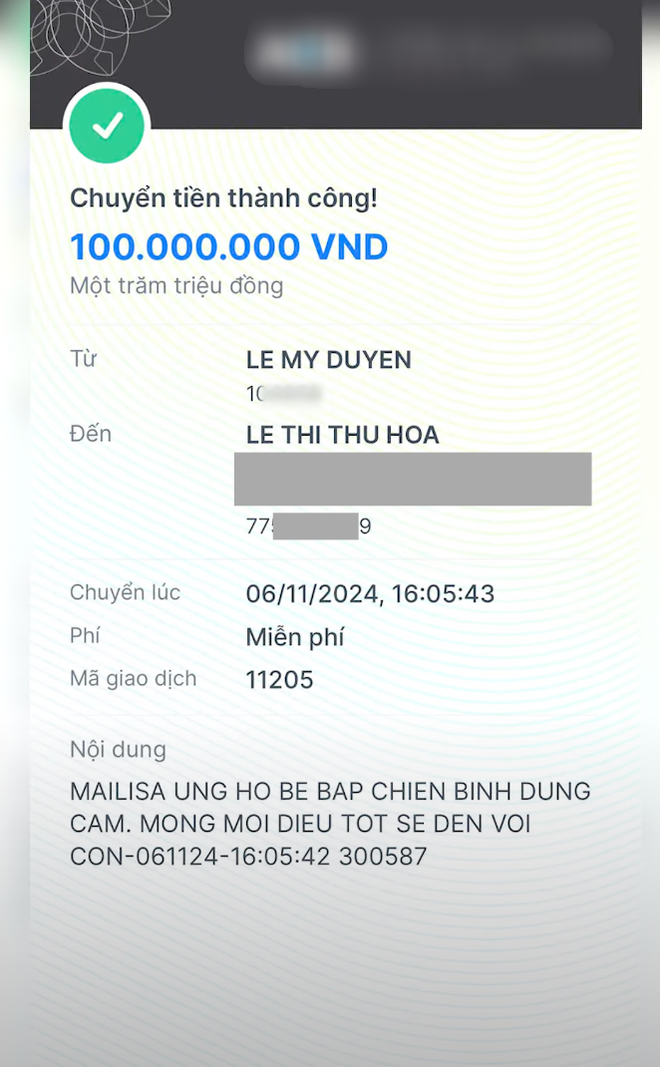 Mẹ bé Bắp bất ngờ 