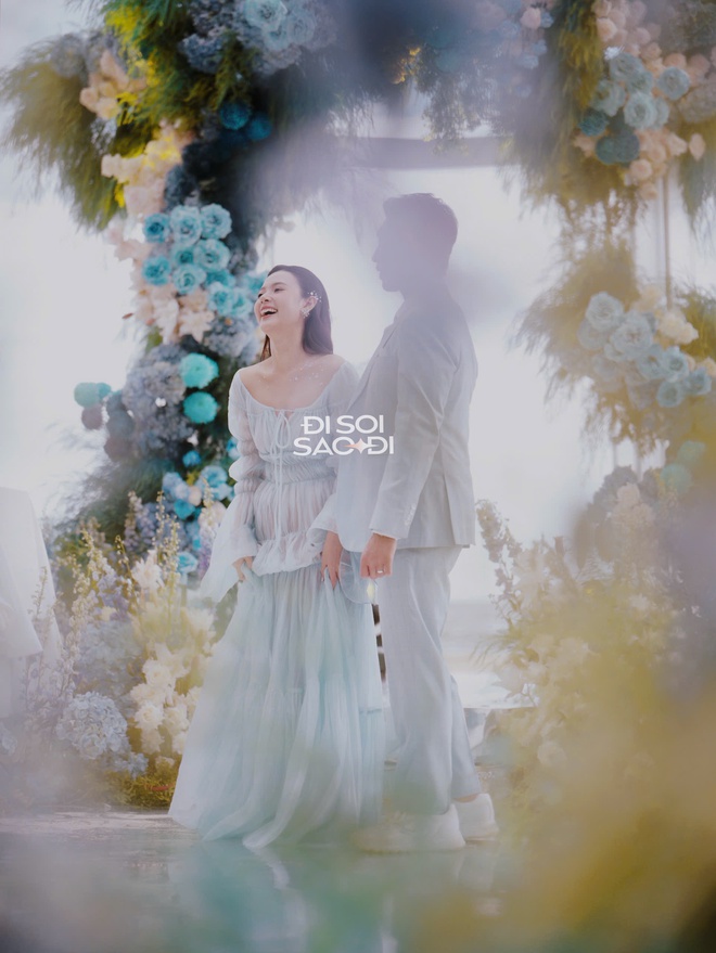 "Tiệc cưới lần 2" của Midu: Cặp đôi phát "vũ trụ cẩu lương", thiếu gia Minh Đạt si mê vợ ra mặt!- Ảnh 7.