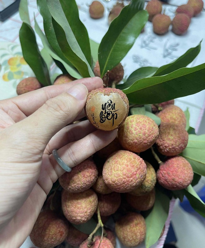 Viết thư pháp trên quả vải thiều, chàng trai gen Z Hà Nội gây sốt mạng- Ảnh 8.