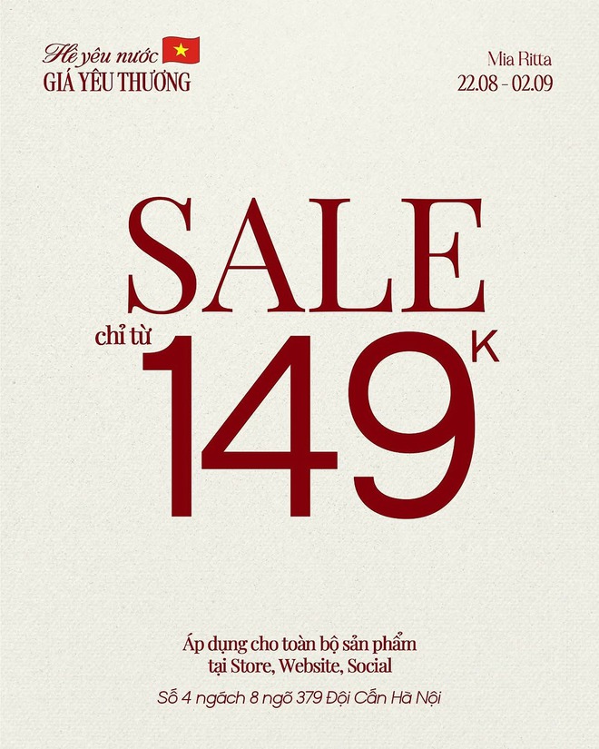 Local brand Việt sale "kịch sàn" lễ 2/9, váy áo xinh điên đảo thần hồn cũng chỉ từ 99k- Ảnh 13.