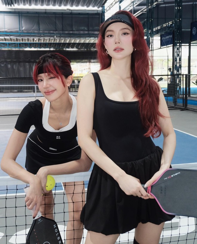 Nghiện pickleball kiểu Minh Hằng: Ra sân mặc chưa trùng bộ nào, cân đẹp từ đồ đắt tới rẻ bèo- Ảnh 8.