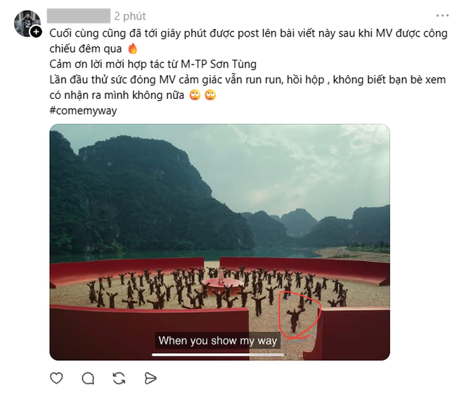 Trend &ldquo;đ&oacute;ng MV Sơn T&ugrave;ng nhưng giấu tới giờ mới kể&rdquo; đang viral khắp MXH: Ai cũng c&oacute; một vai trong Come My Way- Ảnh 5.