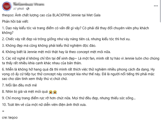 Jennie n&oacute;i về m&agrave;n xuất hiện g&acirc;y chia rẽ nhất Met Gala 2026: "Em rất đ&uacute;ng chủ đề, mọi thứ đều lấp l&aacute;nh c&ugrave;ng em" - Ảnh 6.