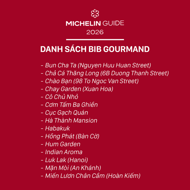 Michelin 2026 b&ugrave;ng nổ tranh c&atilde;i: Kh&ocirc;ng hề c&oacute; b&aacute;nh m&igrave; trong danh s&aacute;ch Bib Gourmand, B&aacute;nh cuốn B&agrave; Ho&agrave;nh lọt top g&acirc;y kh&oacute; hiểu - Ảnh 8.