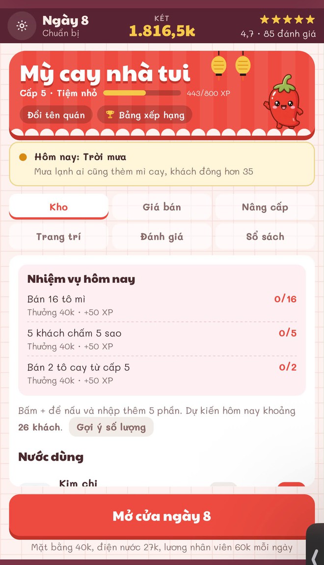Đi l&agrave;m 8 tiếng full Chủ nhật, l&ecirc;n game l&agrave;m &ldquo;chủ tịch&rdquo;: Trend b&aacute;n tr&agrave; sữa, c&aacute; vi&ecirc;n chi&ecirc;n, chạy tiệm m&igrave; cay đang hot - Ảnh 7.