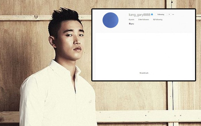Kang Gary lại tiếp tục xóa toàn bộ ảnh trên Instagram