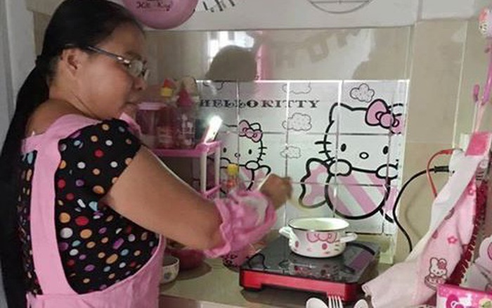 Đây chính là căn bếp trong mơ của hội mê màu hồng và mèo Hello Kitty!