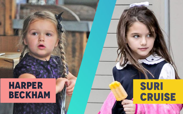 Suri Cruise và Harper Beckham: Hai cô bé nổi tiếng nhất thế giới có tuổi thơ trái ngược