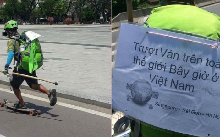 Chàng phượt thủ Singapore đi xuyên Việt chỉ bằng chiếc ván trượt