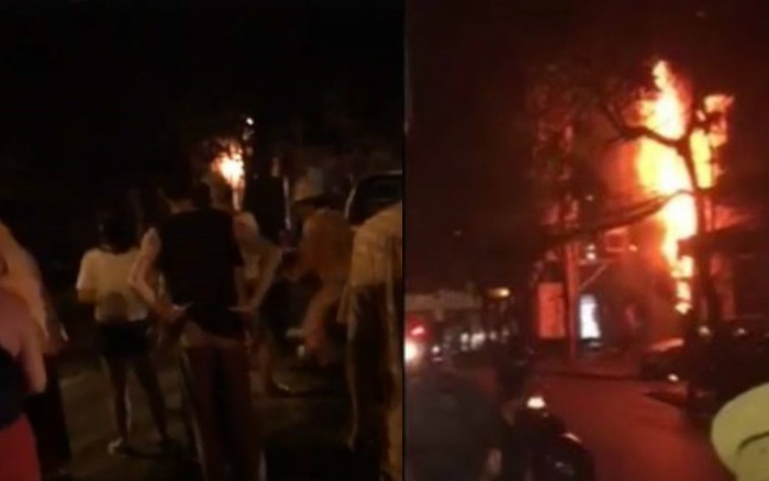 Hà Nội: Cháy lớn tại một bốt điện trên đường Nguyễn Chí Thanh, ngọn lửa bốc cao dữ dội