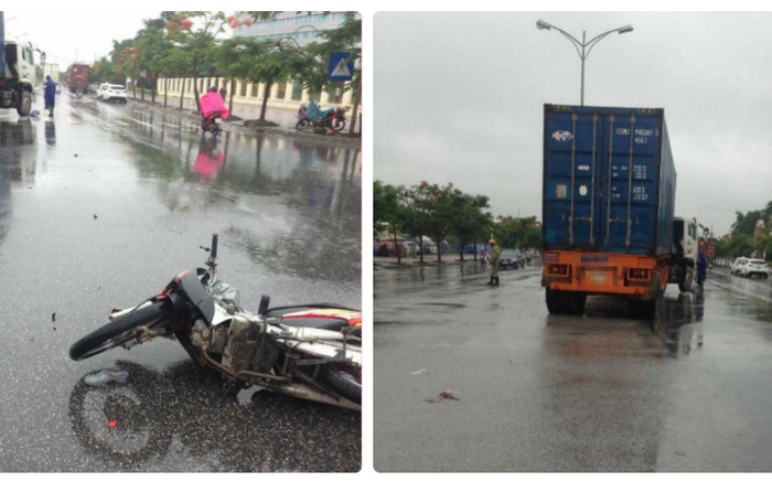 Hải Phòng: Bị xe container cán, người phụ nữ đi xe máy tử vong tại chỗ