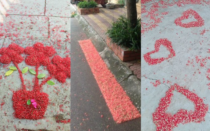 Đến cả quét hoa rơi trên đường bây giờ cũng phải có nghệ thuật như thế này đây!