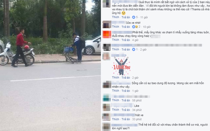 Sau va chạm xe, cách hành xử văn minh của 2 bạn trẻ được cư dân mạng khen ngợi hết lời