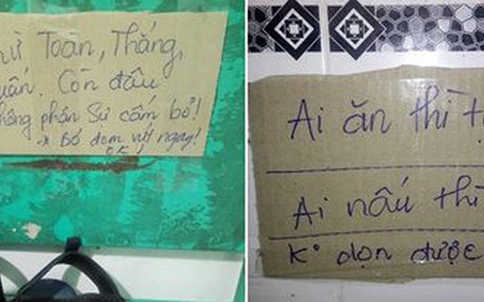 Bảng nội quy "khắt khe" đến mức khó tin của 3 nam sinh cùng phòng trọ