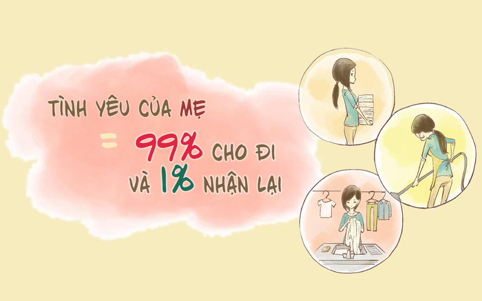 Tình yêu của mẹ: Thứ tình yêu cho đi 99% mà chỉ nhận lại được 1%