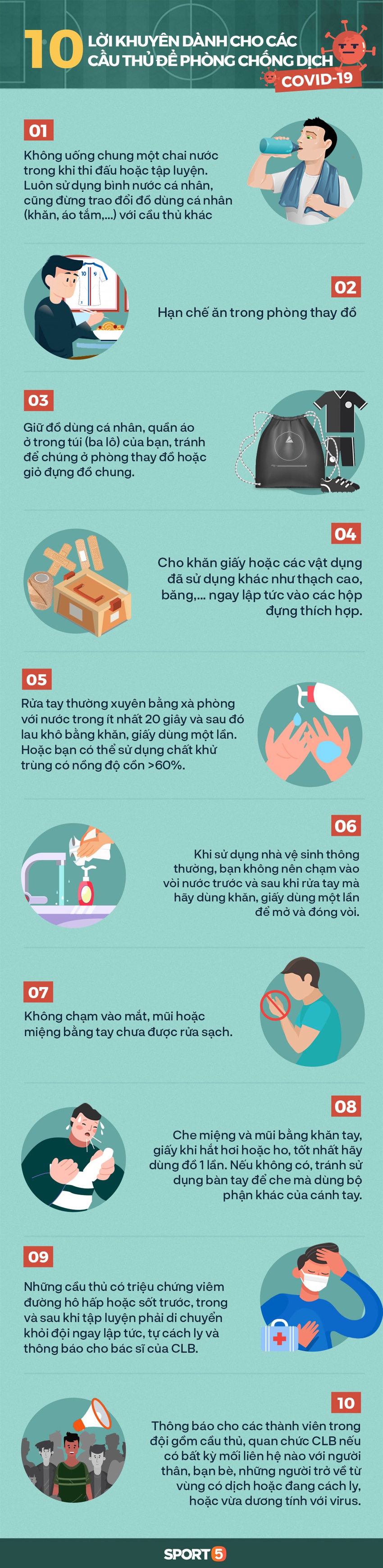 10 lời khuyên dành cho cầu thủ Việt mùa dịch Covid-19: Chú ý số 1 quan trọng nhưng không phải ai cũng lưu tâm - Ảnh 2.