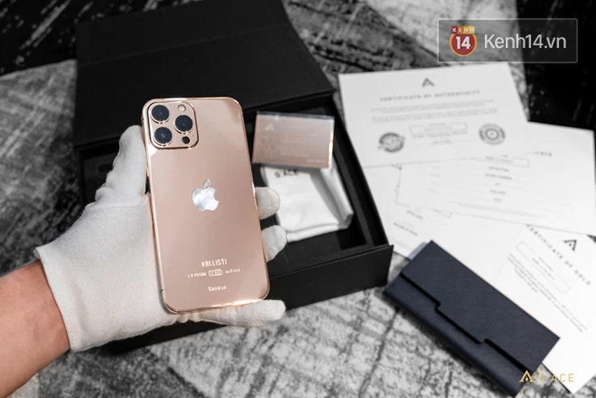 Lác mắt với iPhone 13 Pro Max mạ vàng có giá hơn 130 triệu đồng được chế tác tại Việt Nam - Ảnh 7.