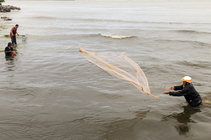 Nghề độc chỉ có sau bão ở Đà Nẵng: Ra biển săn cá nước ngọt khủng - Ảnh 6.