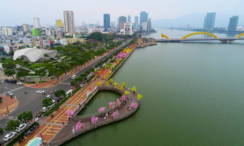 Du khách đổ xô đến chụp ảnh với dàn linh vật rồng đẹp sắc sảo tại đường hoa Tết Đà Nẵng - Ảnh 8.