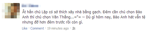 Cư dân mạng lại không vừa lòng Trần Lập loại Bảo Anh 13