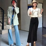 Quần loe nhẹ mặc lên tôn dáng đúng đỉnh, có 3 công thức phối đồ giúp chân dài miên man
