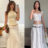 Váy thô trắng chính là “chiếc váy quốc dân” hè 2026, mặc kiểu gì cũng ra khí chất sang xịn