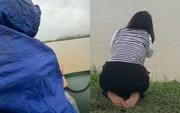 Hình ảnh thắt lòng nhất trong vụ bố nghi ôm 2 con nhảy cầu ở Nghệ An