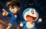 Cảnh tượng fan truyện tranh không bao giờ dám tưởng tượng: Khi Conan gặp Doraemon, họ sẽ là bộ đôi thay đổi mọi cuộc đời!
