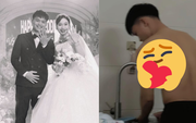 Hồ Văn Cường vào bếp rửa bát cho vợ, lộ diện là “chồng quốc dân” sau đám cưới viên mãn