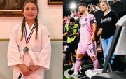 Harper Beckham: Công chúa nhà Becks thành thạo 5 môn thể thao, giành huy chương judo, nắm tay Messi ra sân bóng
