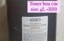 MXH rần rần ảnh toner Kiehl's hoa cúc size khủng 4 lít trông hệt can nước mắm, đúng là đùa dai quá mà!