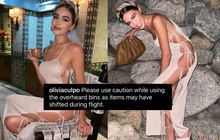 Bị cấm lên máy bay vì mặc sexy, Hoa hậu trả đũa bằng váy áo hở bạo kèm caption "thốn tận rốn"