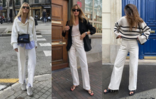 Học các cô nàng Pháp cách mặc đẹp quần jeans trắng