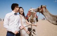 Ảnh cưới trên sa mạc của Ngọc Hân