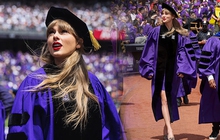 Taylor Swift nhận bằng Tiến sĩ mà như diễn concert: Nhan sắc đẹp mê hồn, chục ngàn khán giả rầm rộ cả sân vận động