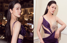 Nhật Kim Anh diện váy xẻ táo bạo, khoe body gợi cảm khi lần đầu chấm thi Hoa hậu