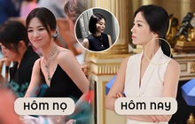 Song Hye Kyo lộ diện với nhan sắc dừ trông thấy, thân hình gầy đáng báo động ở triển lãm cao cấp chỉ sau 3 ngày đại náo Paris